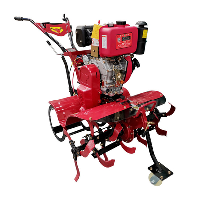 Facile d'utilisation Moteur diesel à quatre roues motrices Mini Tiller 85 KG Cultivateur pour l'agriculture
