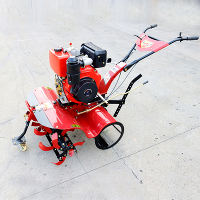 Facile d'utilisation Moteur diesel à quatre roues motrices Mini Tiller 85 KG Cultivateur pour l'agriculture