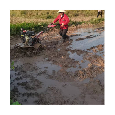 Accueil 75 KG Nouveau moteur à essence à quatre roues motrices Mini Power Tiller Cultivator
