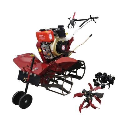 Moteur à essence à moteur polyvalent à quatre roues motrices Mini-Tiller pour l'agriculture
