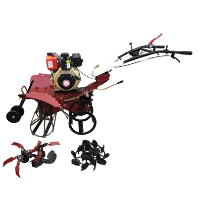 Moteur à essence à moteur polyvalent à quatre roues motrices Mini-Tiller pour l'agriculture