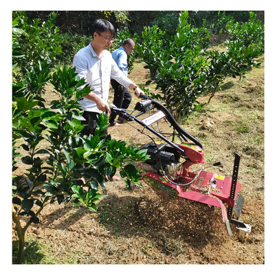 4 km/h Vitesse de travail Moteur à essence Mini Power Tiller Power Weeder Rotavator Cultivator