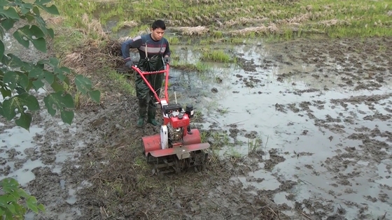 Cultivateur agricole à moteur à essence à quatre roues motrices avancées pour équipement agricole
