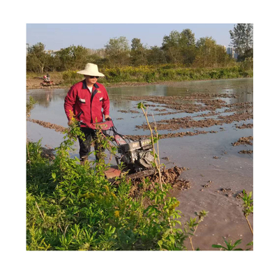 Récemment conçu 170F moteur à essence 4 roues motrices Mini Power Tiller Cultivator Compact pour la ferme