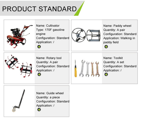 Moteur à essence de 7 chevaux Mini Tiller pour désherbage des vergers et performances rotatives durables