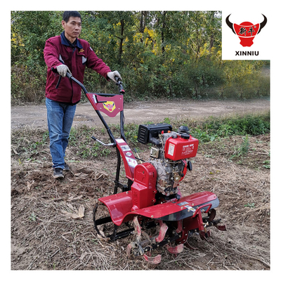 Tiller électrique agricole polyvalent à bande d'engrenage avec une largeur de terrassement de 15 à 35 cm et une traction intégrale