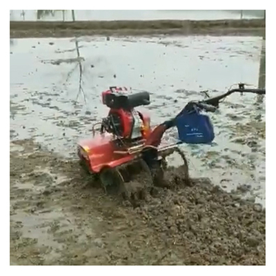 Résistant durable 170F à quatre roues motrices Mini Power Tiller Cultivator pour les champs de riz et les terres sèches