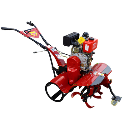 186F Moteur diesel à quatre roues motrices Mini Power Tiller Cultivator pour l'efficacité des fermes