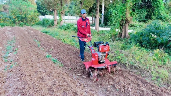 186F Moteur diesel à quatre roues motrices Mini Power Tiller Cultivator pour l'efficacité des fermes
