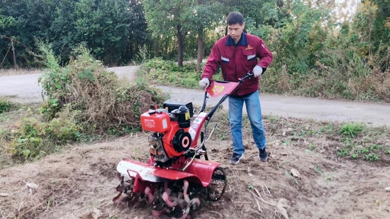 186F Moteur diesel à quatre roues motrices Mini Power Tiller Cultivator pour l'efficacité des fermes