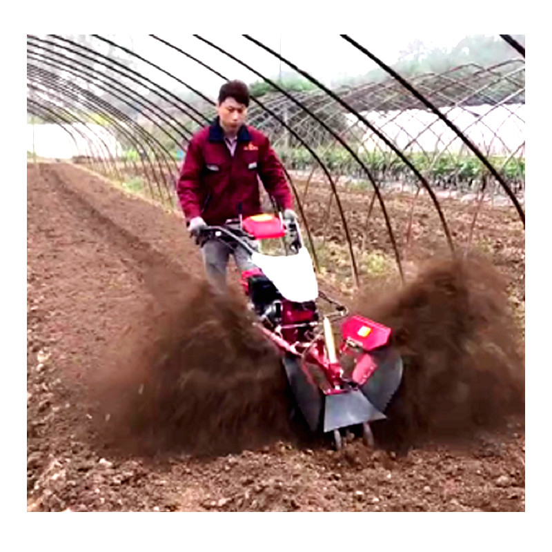 Économique Mini Power Tiller Gear Cultivator 10-40cm Largeur de terrassement et élimination de l'essence