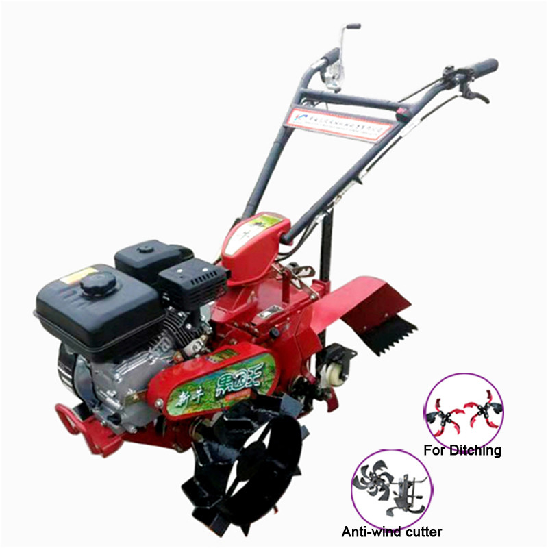 Cultivateur à poussée manuelle polyvalent avec type de puissance à l'essence et largeur de travail de 70 cm