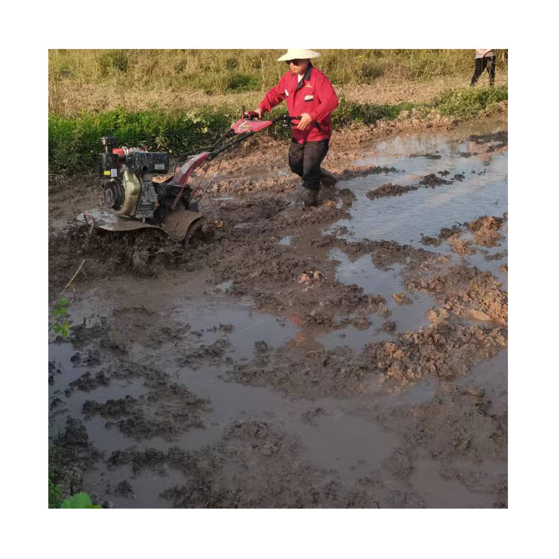 Accueil 75 KG Nouveau moteur à essence à quatre roues motrices Mini Power Tiller Cultivator