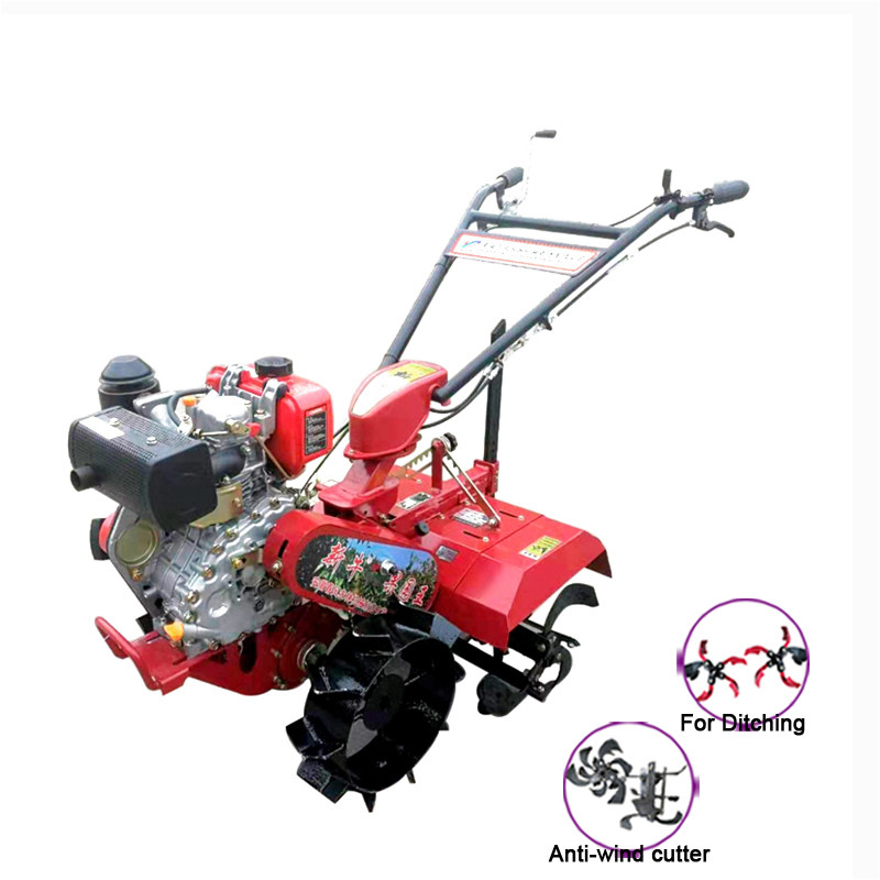 4KM/H Vitesse de travail Machine de gestion de ferme à poussée manuelle pour verger alimentée par moteur diesel