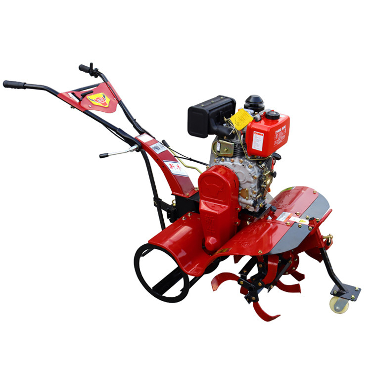 Puissant cultivateur à quatre roues motrices à moteur diesel 186F pour les rizières et les terres sèches